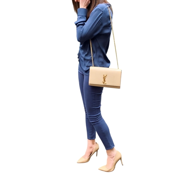 Authentic YSL Kate Saint Laurent KATE Large Grain de Poudre Shoulder/Crossbody - Picture 9 of 17